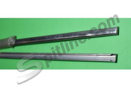 Coppia modanature in alluminio (cm.79) per parafanghi anteriori Fiat 1100/103