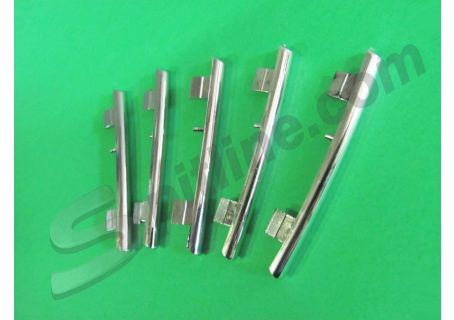 Serie 5 mostrine in plastica cromata per mascherina anteriore Fiat Uno 2^ serie ('90-'94)