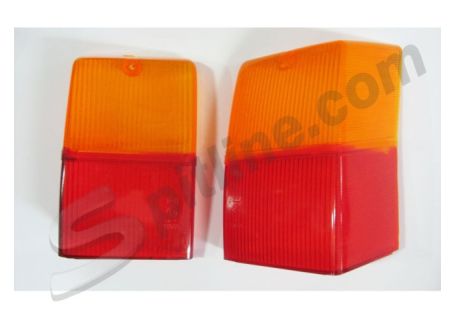 Coppia plastiche fanali posteriori Nuova Bellù parte superiore Innocenti Mini Minor, Cooper MK2/MK3 (adattabile Olsa)