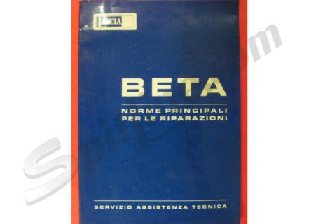 Catalogo norme principali per le riparazioni usato Lancia Beta 1400/1600/1800 (edizione '72)