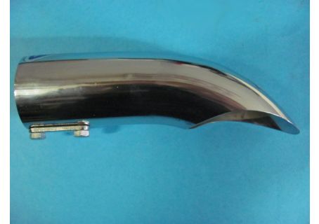 Terminale di scarico sportivo universale cromato curvo diam.48 O.B.A