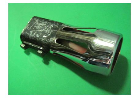 Terminale di scarico sportivo cromato O.B.A.per Fiat 500D/F/L/R