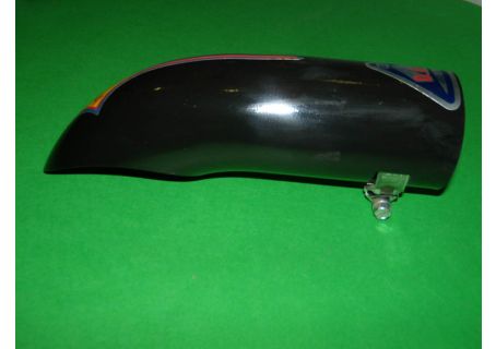 Terminale di scarico sportivo curvo universale nero O.B.A. 52/U
