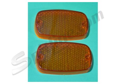 Coppia plastiche arancio fanali anteriori Fiat 850 Pulmino, Furgone