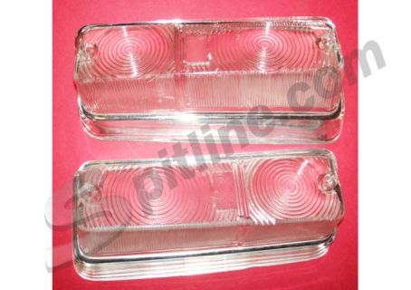 Coppia plastiche incolore P/V fanali anteriori Alfa Romeo 1750 Berlina 2^ serie, 2000 Berlina