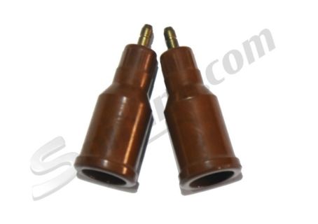 Coppia pipette attacco candele in bachelite Fiat 500 N/D/F (per cavi da 5 mm)