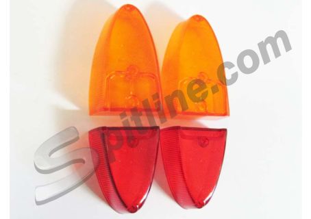 Serie plastiche P/V fanali posteriori Fiat 1100/103H, 1100D, 1100T, 1100R Familiare, 1200 Granluce, 1200, 600D Famil., 600T, 850 Familiare (→'70)