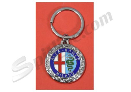 Portachiavi in metallo logo Alfa Romeo Milano