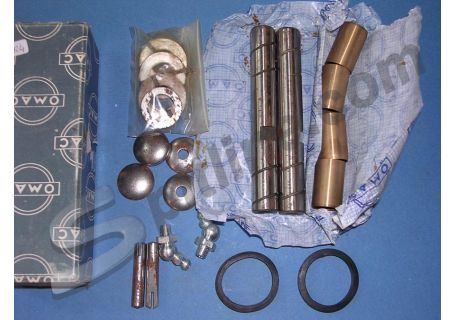 Particolari per revisione perni fusi a snodo Fiat 850, 850 Super [kit composto come in foto]