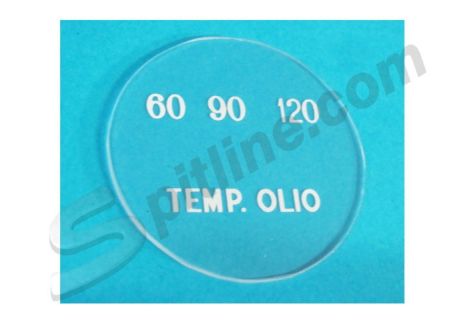 Plexiglas con serigrafia per strumento temperatura olio Lancia Fulvia 1300 HF, Rallye 1,6 HF