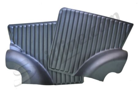 Coppia pannelli posteriori sagomati cannellati colore nero Fiat 500L