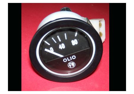 Strumento pressione olio Jaeger diam.52 bordo nero Alfa Romeo
