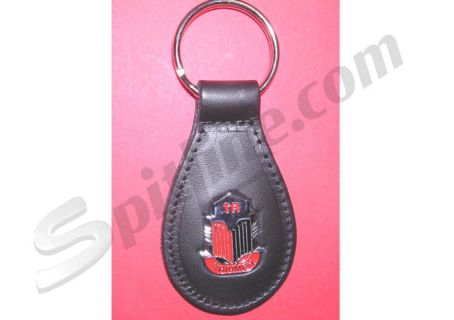 Portachiavi con pelle logo rosso Triumph TR