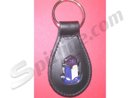 Portachiavi con pelle logo blu Triumph TR