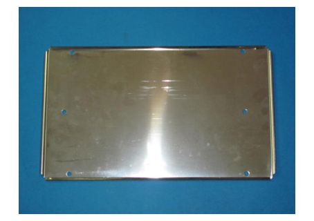 Portatarga posteriore inox per targhe rettangolari vecchio tipo (cm.34,5x20,5 circa)