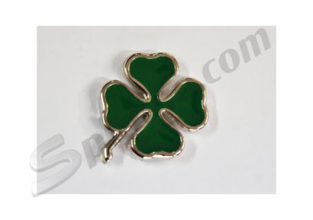 Stemma in metallo quadrifoglio verde con biadesivo per Alfa Romeo