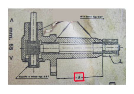 Rinvio comando tachimetro (contachilometri) Fiat 131 S Mirafiori (A=43,5)