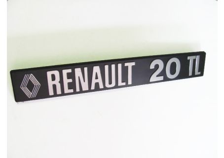 Scritta posteriore in plastica RENAULT 20 TL