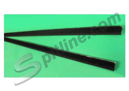Coppia feltri raschiavetro interni portiere con bordino inox Fiat 124 Sport Spider ('68-'74)