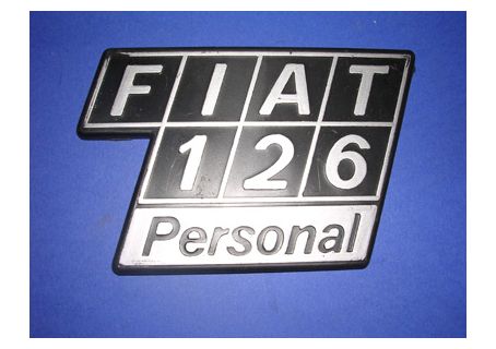 Scritta posteriore in plastica Fiat 126 Personal