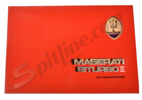 Libretto uso e manutenzione Maserati Biturbo II (edizione 07/'86)