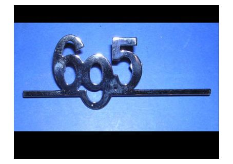 Scritta 695 (lungh.cm.9) con barretta per  cruscotto 695 Abarth