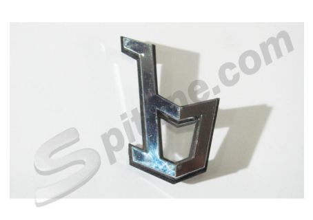 Stemma "B" in plastica cromata su base nera per modelli Bertone Alfa Romeo Montreal - Fiat Dino Coupé - Lamborghini Miura, Urraco - Ferrari - Maserati Khamsin ecc.
