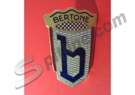 Stemma Bertone (1^ serie) mm 48x32 smaltato a fuoco - dorato