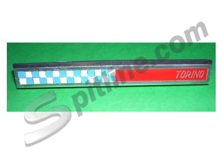 Stemma bandierina nautica scritta Torino per Fiat 850 Spider Bertone ('66-'72), Dino Coupè - Alfa Romeo Montreal