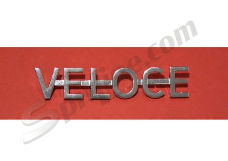 Scritta posteriore "VELOCE" (mm 100 circa) Alfa Romeo Giulia 1600 Spider Veloce