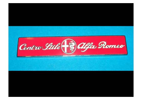 Fregio adesivo in metallo smaltato mm. 85x15 Centro Stile Alfa Romeo