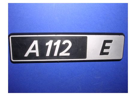 Scritta Autobianchi A 112 E