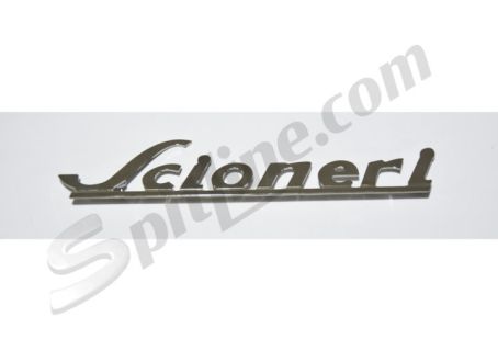 Scritta cromata Scioneri per Fiat 500 ecc.