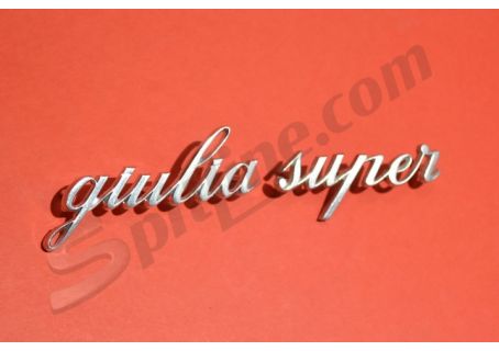 Scritta "giulia super" per cruscotto Alfa Romeo Giulia Super ('65-'68)