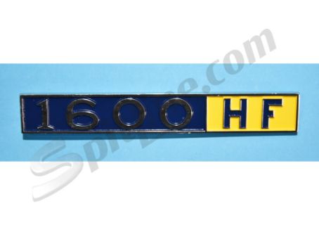 Scritta posteriore Bomisa "1600 HF" per Lancia Fulvia Coupè 1600 HF 2^ serie
