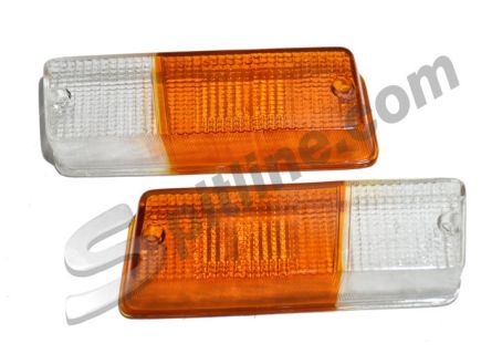 Coppia plastiche bicolore per fanali anteriori Fiat X1/9 1300