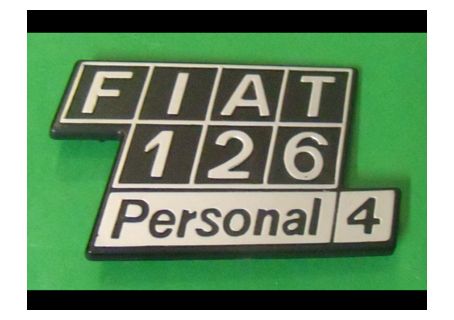 Scritta posteriore in plastica Fiat 126 Personal 4