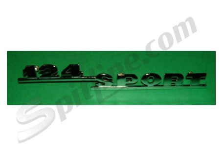 Scritta cromata (mm187) 124 SPORT per Fiat 124 Spider