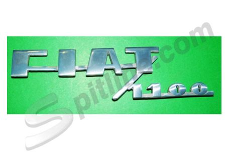 Scritta in metallo cromata FIAT 1100 per 1100/103 Special