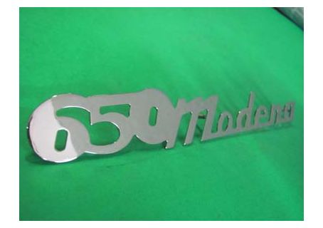 Scritta cromata 650 Modena mm.203 ca. per Fiat 500 Giannini