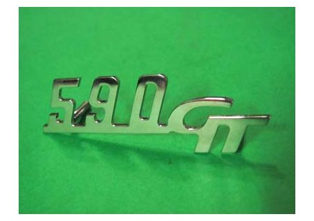 Scritta 590GT mm.70 ca. per cruscotto Fiat 500 Giannini