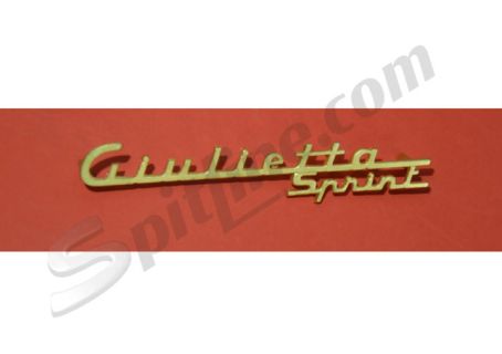 Scritta dorata per parafango anteriore Alfa Romeo Giulietta Sprint (cm.11 circa)