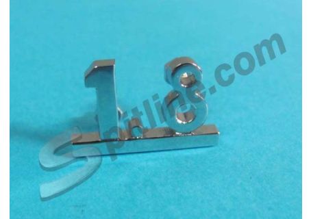 Scritta posteriore cromata 1.8 per Lancia Flavia Coupè 1800