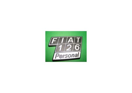 Scritta posteriore in metallo Fiat 126 Personal