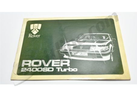 Supplemento al Manualetto dell'Utente Rover 2400SD Turbo