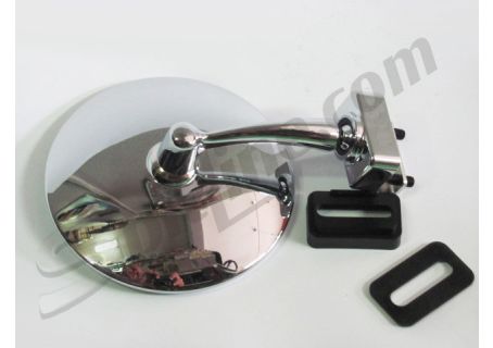 Specchio retrovisore esterno cromato (diametro: mm 125 circa) attacco a morsetto