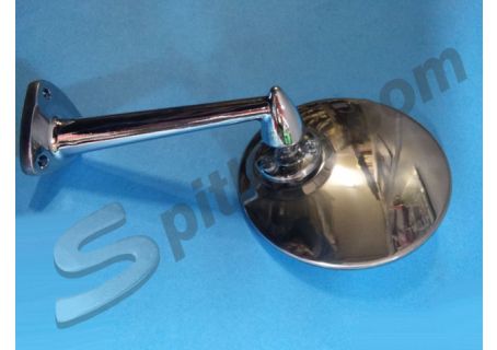 Specchio retrovisore esterno cromato (supporto a 3 fori) adattabile Fiat 500 Giardiniera ecc.