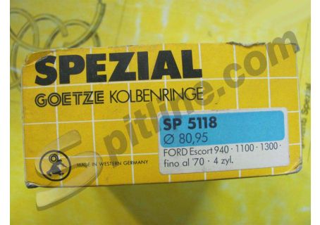 Serie fasce elastiche per pistoni Goetze Spezial diam. 80,95 Ford Escort 940-1100-1300 fino al '70
