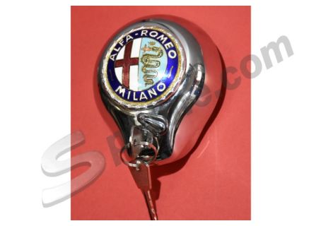 Serratura cofano posteriore con stemma e cilindretto con chiavi per Alfa Romeo Giulietta Spider, Giulia Spider