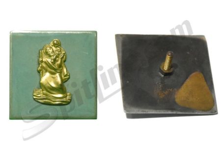 Stemma smaltato San Cristoforo per cruscotto auto d'epoca